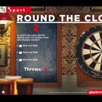 Darts game - Virgin electric!